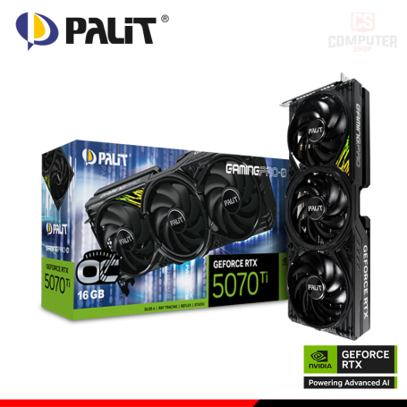 PALIT GEFORCE RTX 5070Ti 16GB GDDR7 256BITS GAMINGPRO-S OC (PN:NE7507TS19T2-GB2031U)