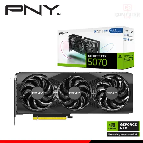 PNY GEFORCE RTX 5070 12GB GDDR7 192BITS OC TRIPLE FAN (PN:VCG507012TFXPB1-O)