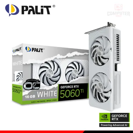 PALIT GEFORCE RTX 5060Ti 16GB GDDR7 128BITS WHITE OC (PN:NE7506TU19T1-GB2061M)