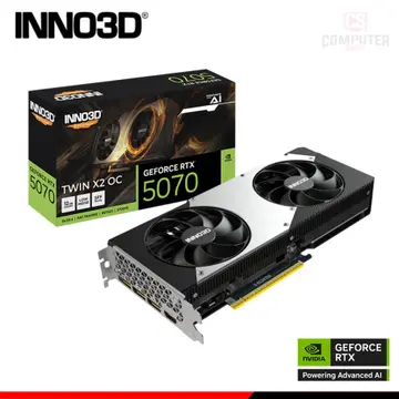 INNO3D GEFORCE RTX 5070 12GB GDDR7 192BITS TWIN X2 OC (PN:N50702-12D7X-195064N)