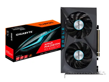 GIGABYTE RX 6500 XT EAGLE 4GB DDR6 (GV-R65XTEAGLE-4GD) RADEON 64 BITS, 2 VENTILADORES