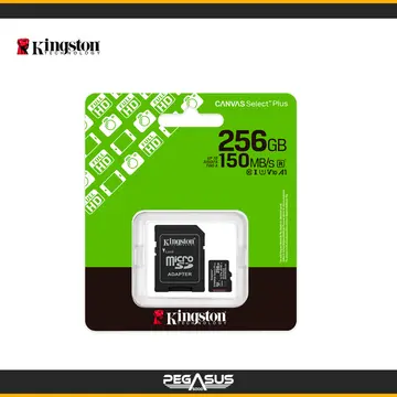 KINGSTON TARJETA DE MEMORIA KINGSTON 256GB MICROSD CANVAS SELECT PLUS -150MB/SEG SDCS3/256GB- UHS-I CLASE 10